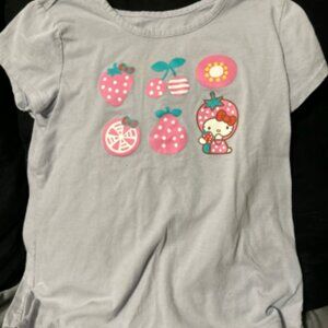 Sanrio Hello Kitty Strawberry Shirt Size 10/12 Kids Girls Boys Childrens
